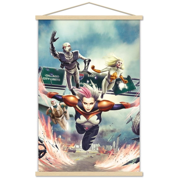 Marvel Comics Thunderbolts - Thunderbolts #161 Wall Poster with Magnetic Frame, 22.375" x 34"