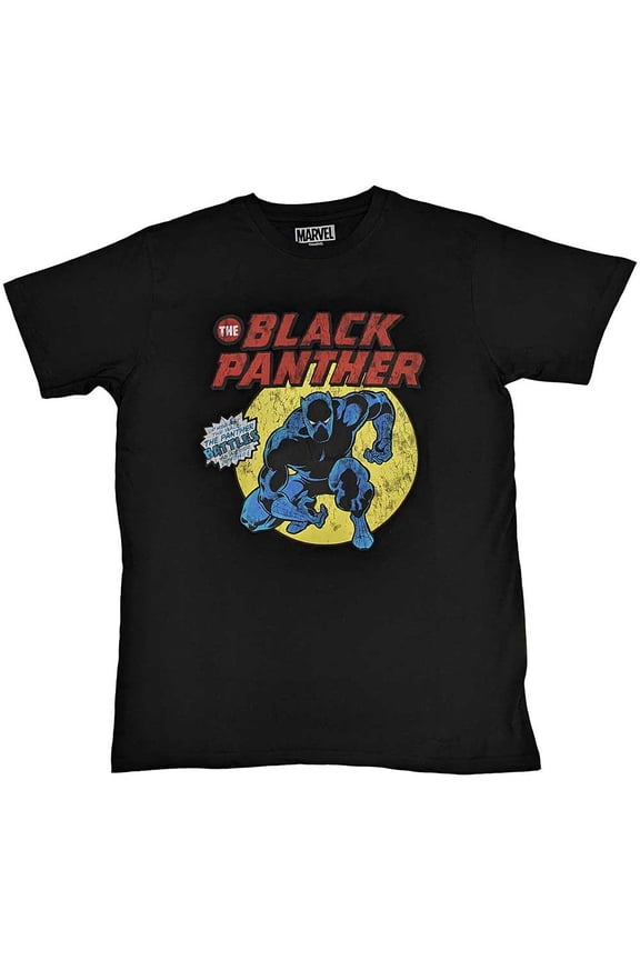 Marvel Comics Unisex T-Shirt: Black Panther Retro Comic (Large)