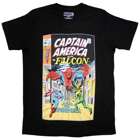 Marvel Comics Unisex T-Shirt: Captain America & Falcon Comic Cover (X-Large)