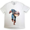thumbnail image 1 of Marvel Comics Unisex T-Shirt: Captain America Running (Small), 1 of 4