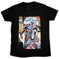 thumbnail image 1 of Marvel Comics Unisex T-Shirt: Captain America Wheel Comic Cover (Small), 1 of 4