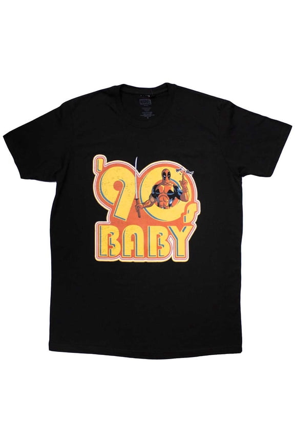 Marvel Comics Unisex T-Shirt: Deadpool '90s Baby (Large)
