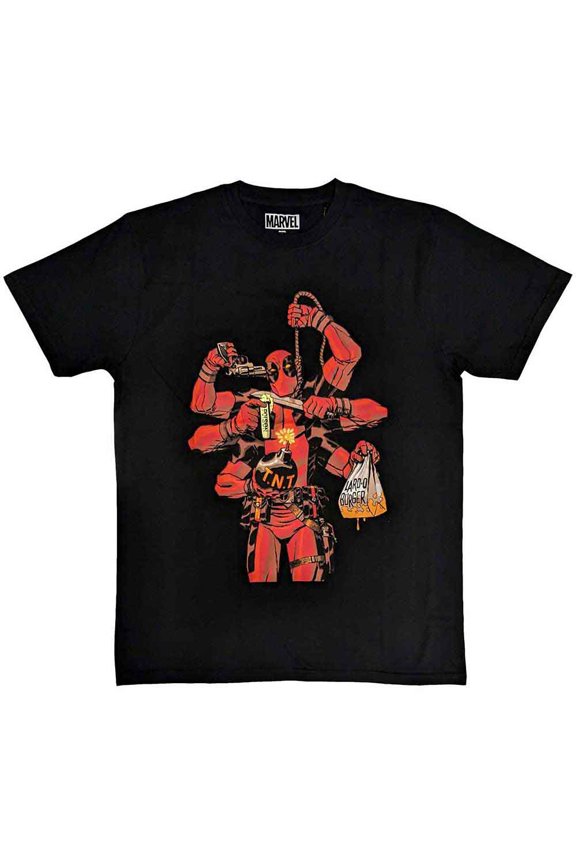 Marvel Comics Unisex T-Shirt: Deadpool Arms (Large)