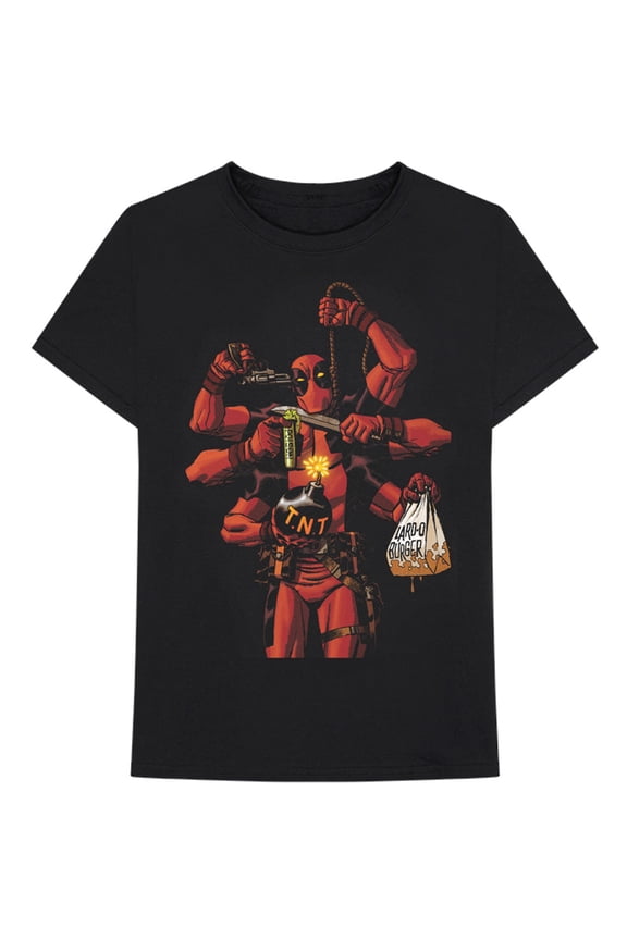 Marvel Comics Unisex T-Shirt: Deadpool Arms