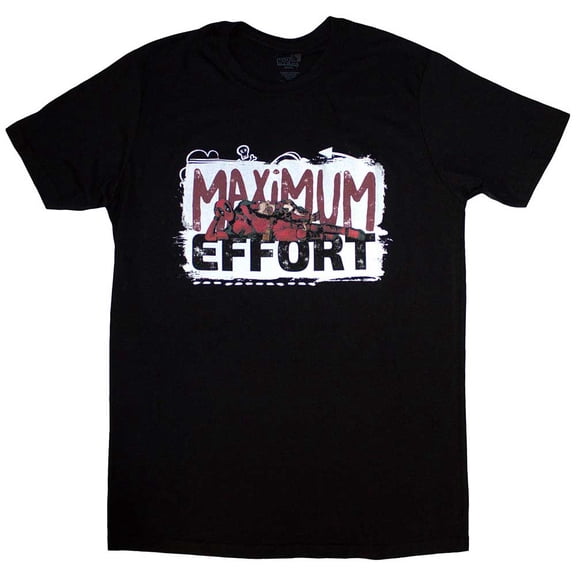 Marvel Comics Unisex T-Shirt: Deadpool Maximum Effort (Small)