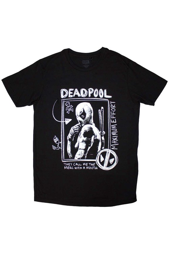 Marvel Comics Unisex T-Shirt: Deadpool Merc With A Mouth Max Effort (Small)