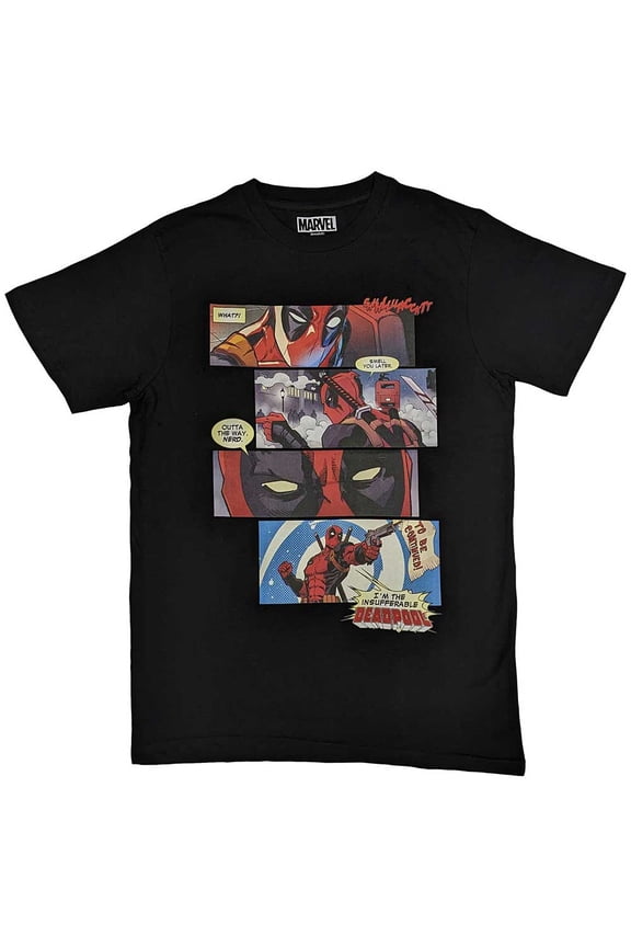 Marvel Comics Unisex T-Shirt: Deadpool Strips