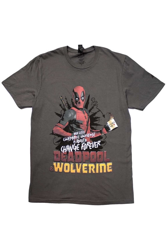 Marvel Comics Unisex T-Shirt: Deadpool & Wolverine Change Universe (Medium)