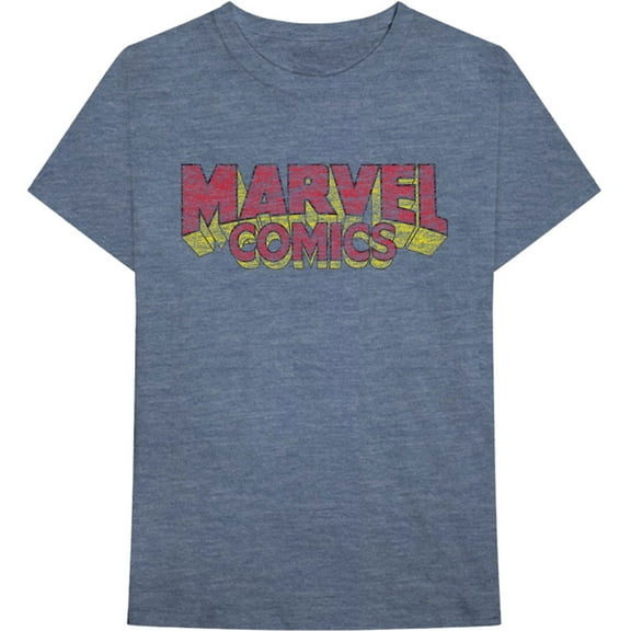 Marvel Comics Unisex T-Shirt Distressed Logo (Medium)