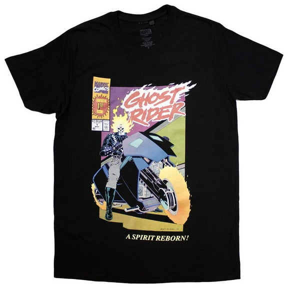 Marvel Comics Unisex T-Shirt: Ghost Rider Spirit Reborn Comic Cover (Medium)