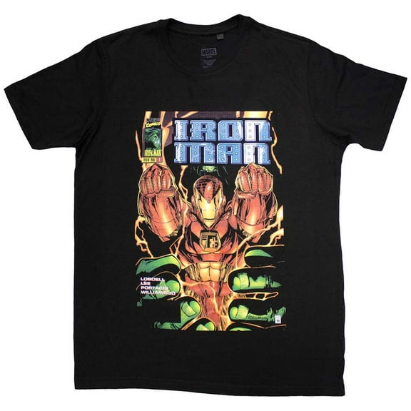 Marvel Comics Unisex T-Shirt: Iron Man Fist Comic Cover (Medium)