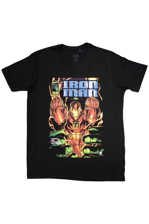 Marvel Comics Unisex T-Shirt: Iron Man Fist Comic Cover (X-Large)