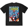 thumbnail image 1 of Marvel Comics Unisex T-Shirt Many Captain Americas Comic Cover, 1 of 2