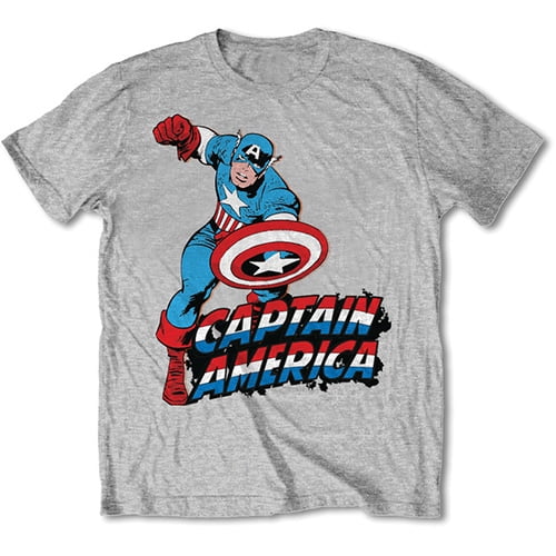 Marvel Comics Unisex T-Shirt Simple Captain America (Large)