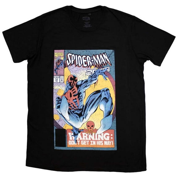 Marvel Comics Unisex T-Shirt: Spider-Man Warning Comic Cover (Small)