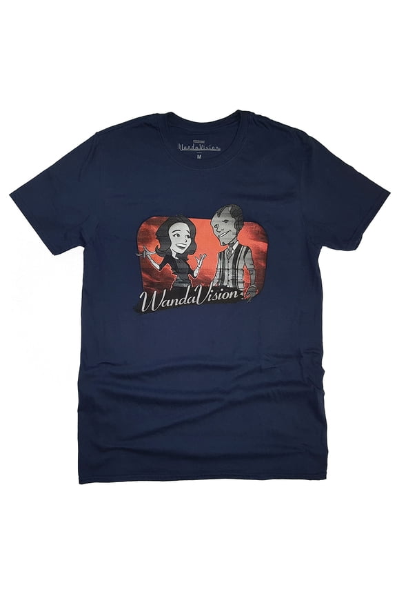Marvel Comics Unisex T-Shirt WandaVision Red Logo Cartoon (Large)