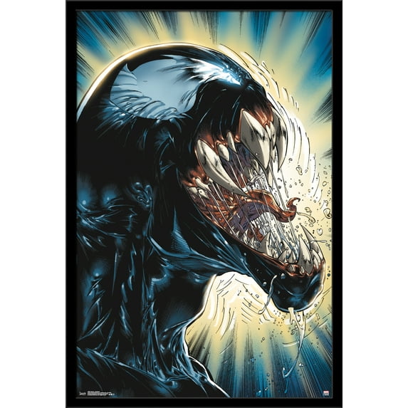 Marvel Comics - Venom - Darkness Wall Poster, 22.375" x 34", Framed
