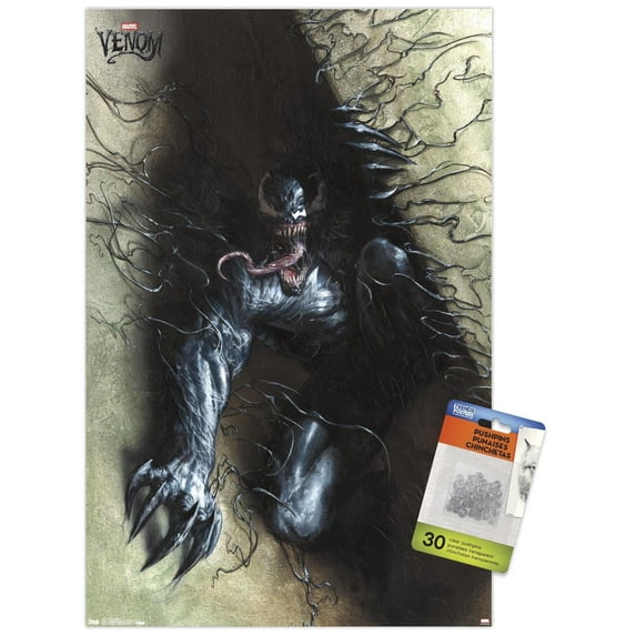 Marvel Comics - Venom - Shadows Wall Poster with Push Pins, 14.725" x 22.375"