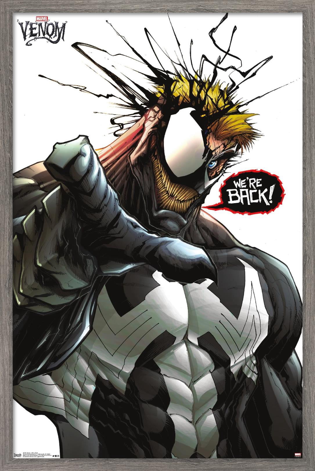 Marvel Comics - Venom - We're Back Wall Poster, 14.725" x 22.375", Framed