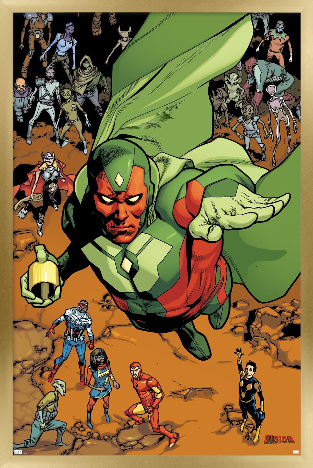 Marvel Comics - Vision - All-New, All-Different Avengers #12 Wall Poster, 22.375" x 34", Framed