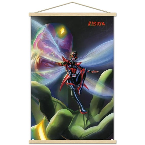 Marvel Comics - Vision - All-New, All-Different Avengers #9 Wall Poster with Wooden Magnetic Frame, 22.375" x 34"