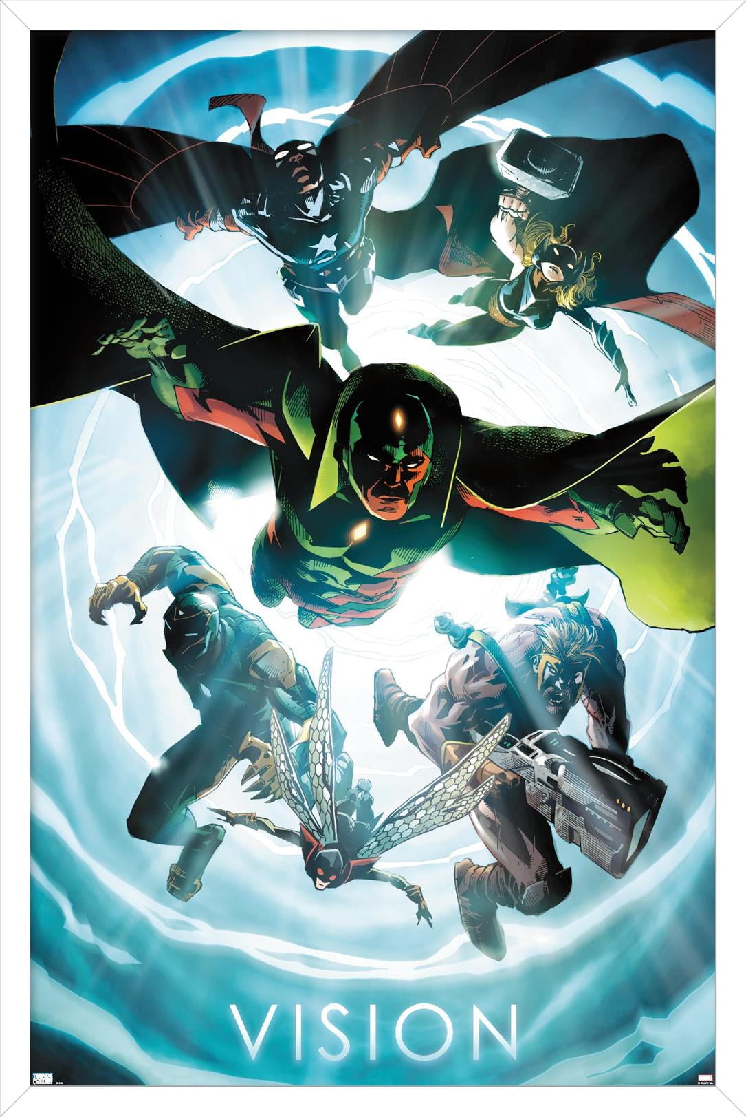 Marvel Comics - Vision - Avengers #1 Wall Poster, 22.375" x 34", Framed