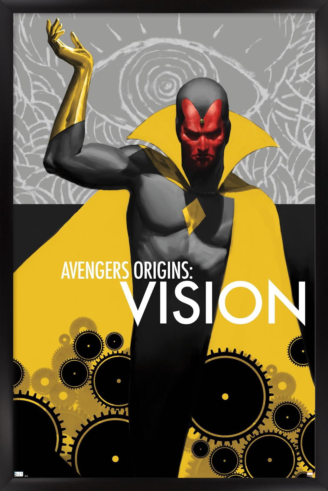 Marvel Comics - Vision - Avengers Origins: Vision #1 Wall Poster, 14.725" x 22.375", Framed