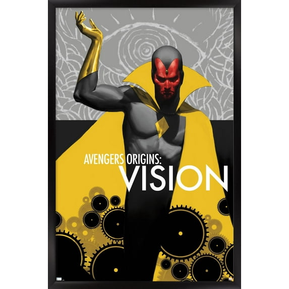 Marvel Comics - Vision - Avengers Origins: Vision #1 Wall Poster, 14.725" x 22.375", Framed