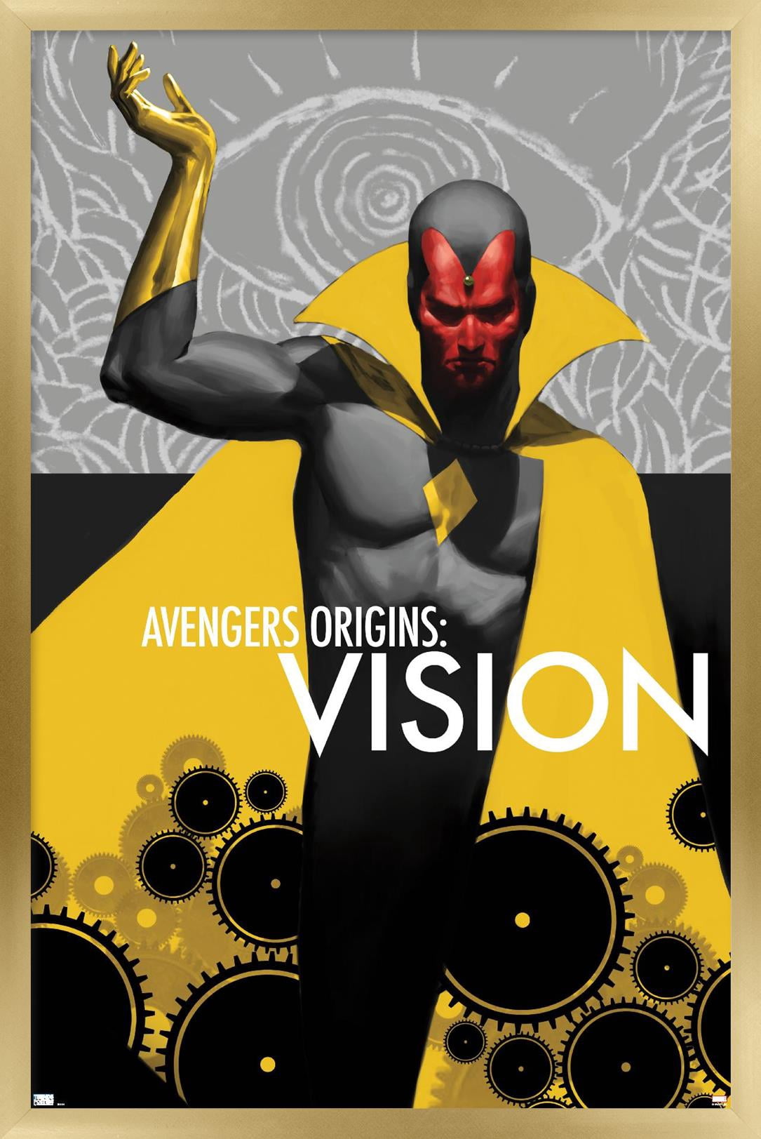 Marvel Comics - Vision - Avengers Origins: Vision #1 Wall Poster, 14.725" x 22.375", Framed
