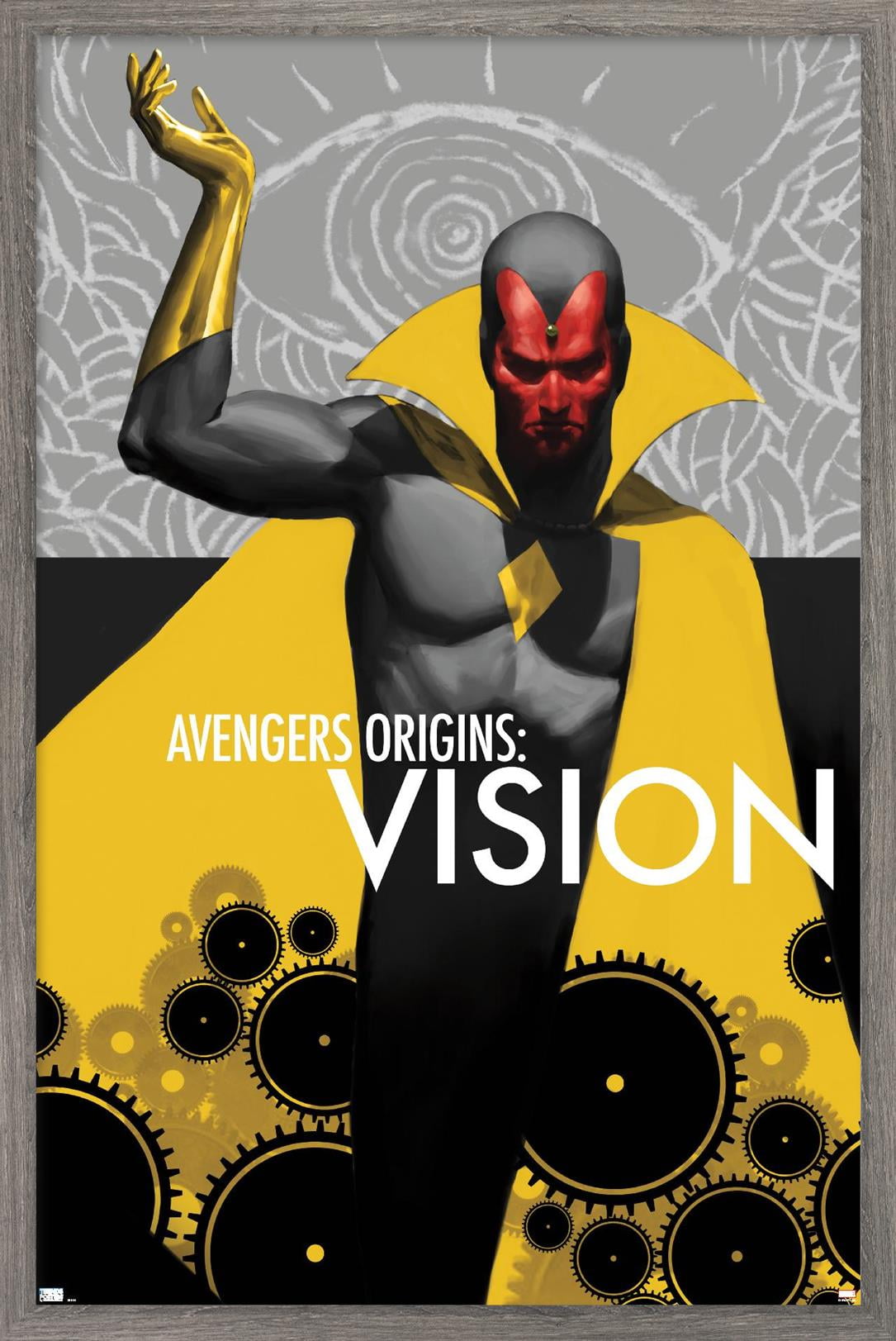Marvel Comics - Vision - Avengers Origins: Vision #1 Wall Poster, 22.375" x 34", Framed