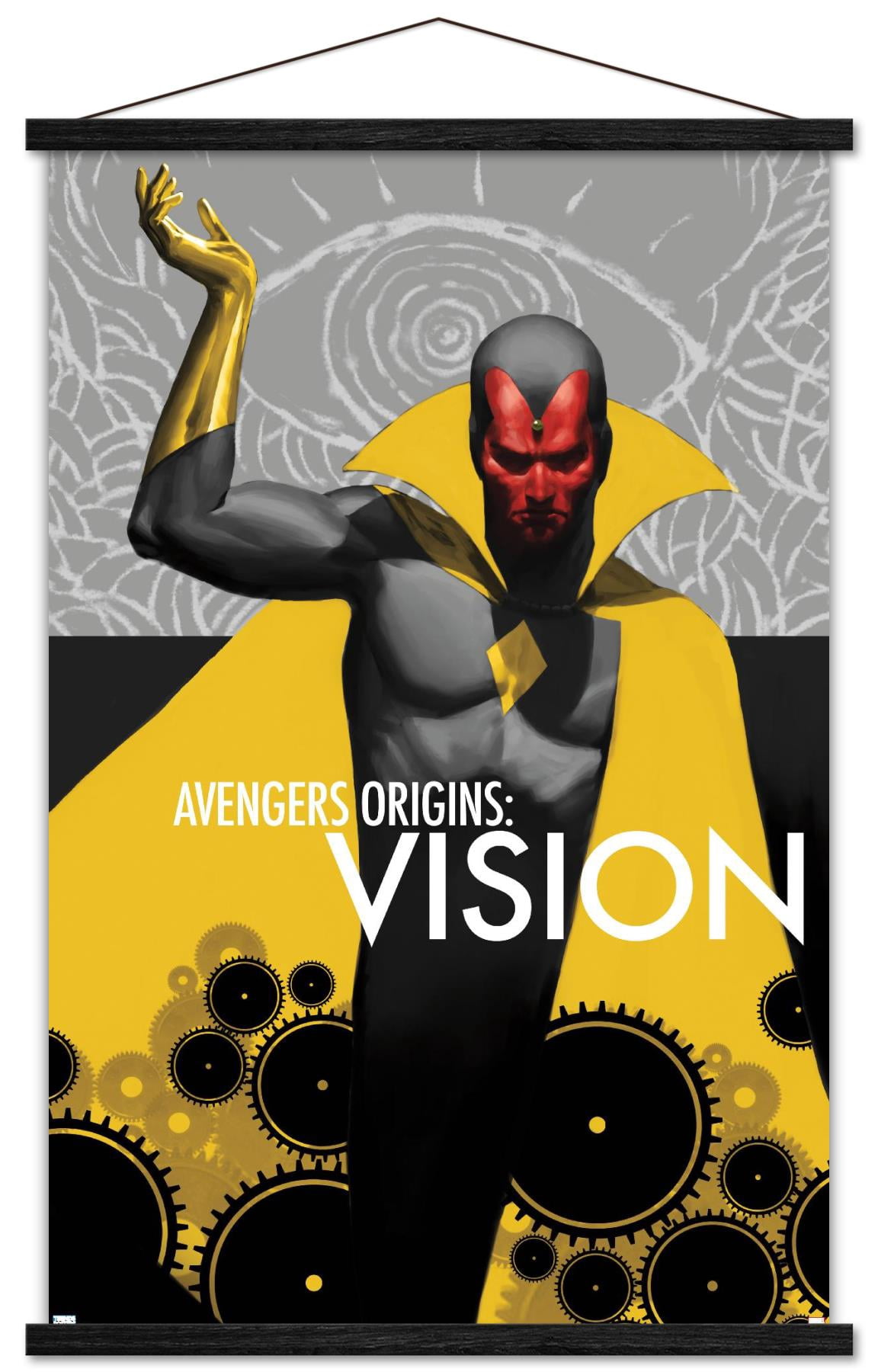 Marvel Comics - Vision - Avengers Origins: Vision #1 Wall Poster with Wooden Magnetic Frame, 22.375" x 34"
