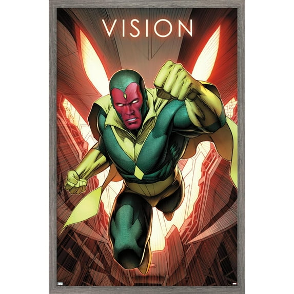 Marvel Comics - Vision - Vision #8 Wall Poster, 14.725" x 22.375", Framed