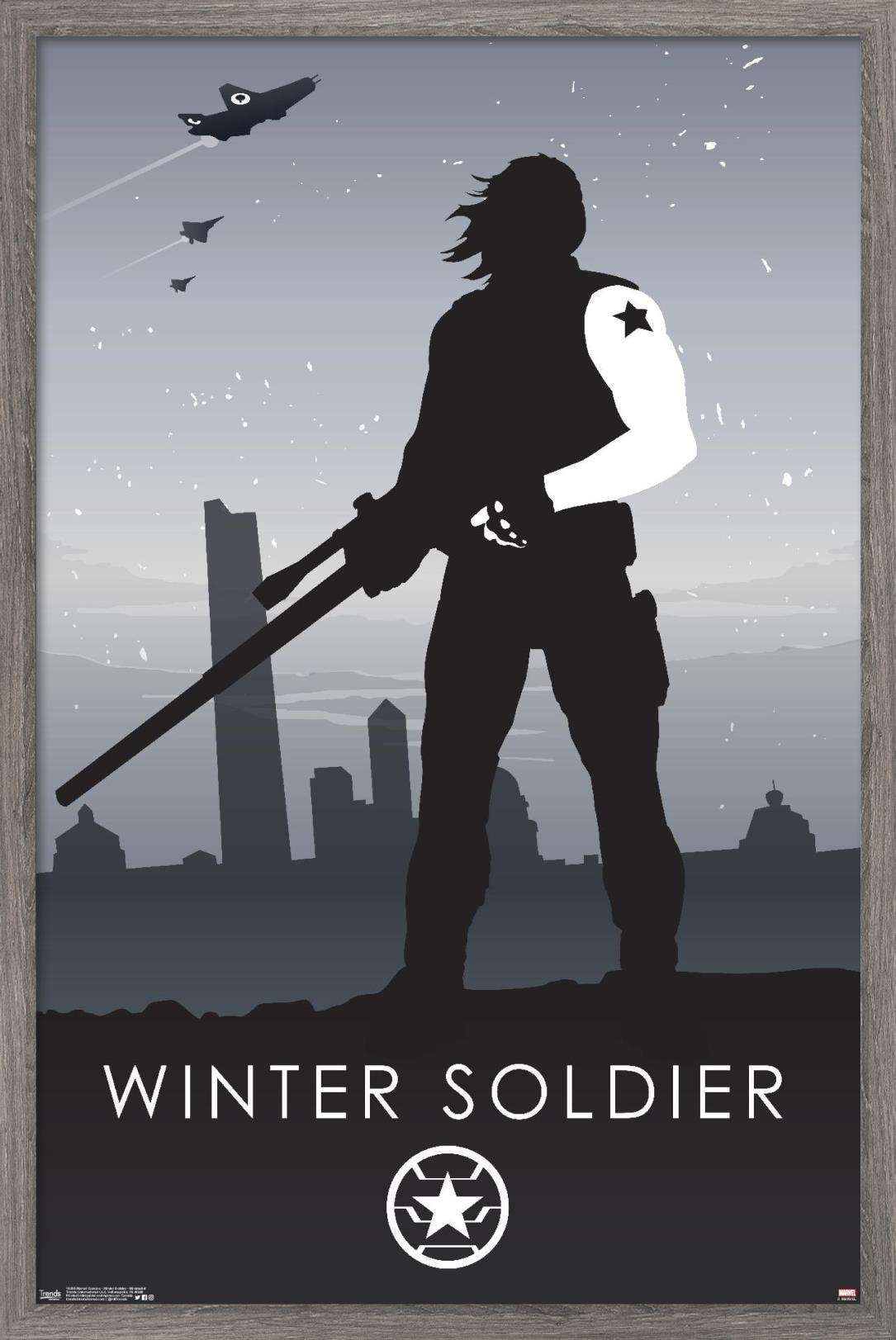 Marvel Comics - Winter Soldier - Minimalist Wall Poster, 22.375