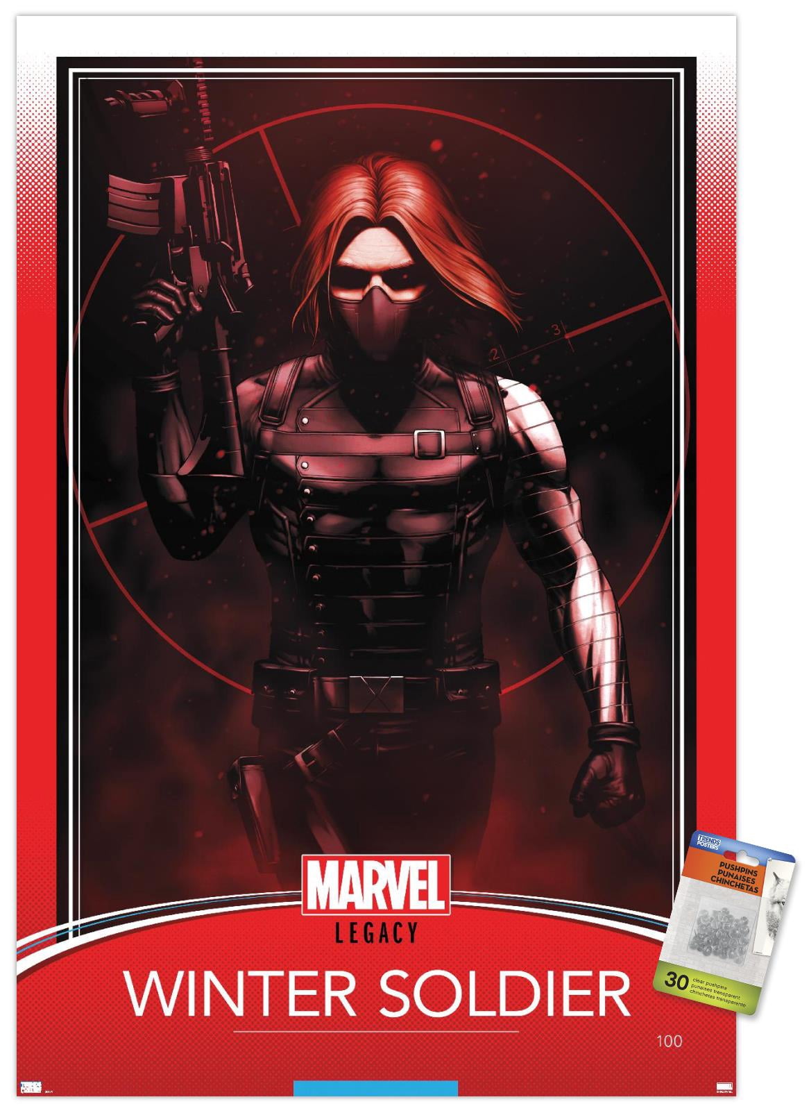 Marvel Comics - Winter Soldier - Tales of Suspense #100 Variant Wall Poster with Pushpins, 22.375" x 34"
