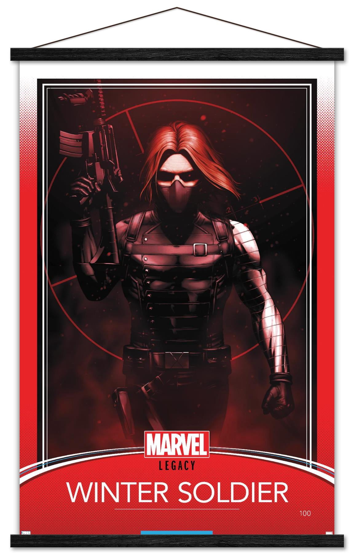 Marvel Comics - Winter Soldier - Tales of Suspense #100 Variant Wall Poster with Wooden Magnetic Frame, 22.375" x 34"