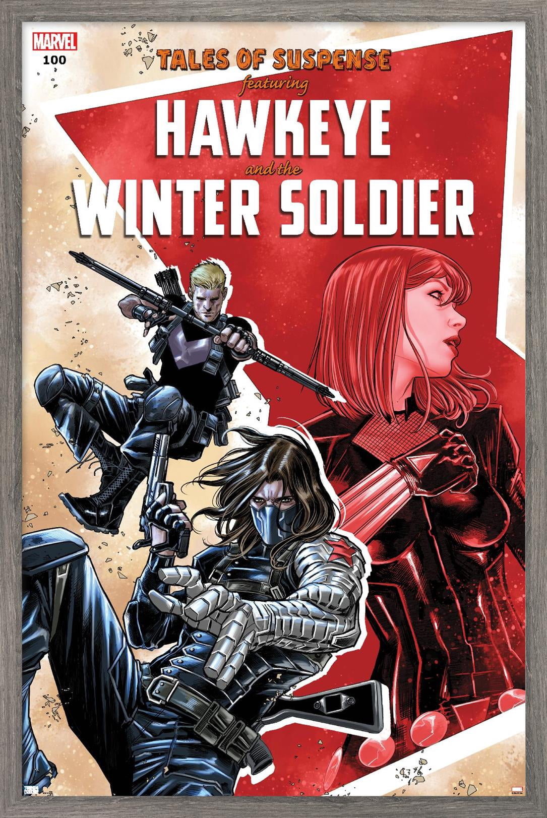 Marvel Comics - Winter Soldier - Tales of Suspense #100 Wall Poster, 14.725" x 22.375", Framed