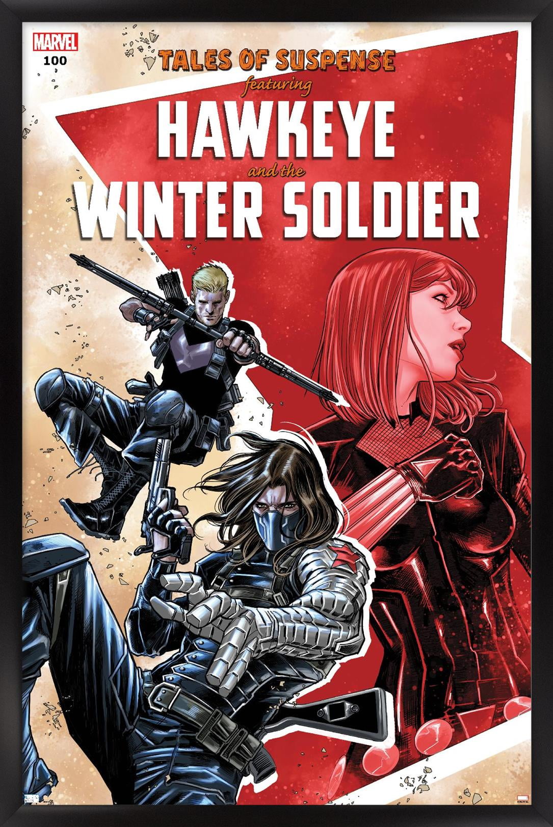 Marvel Comics - Winter Soldier - Tales of Suspense #100 Wall Poster, 14.725" x 22.375", Framed