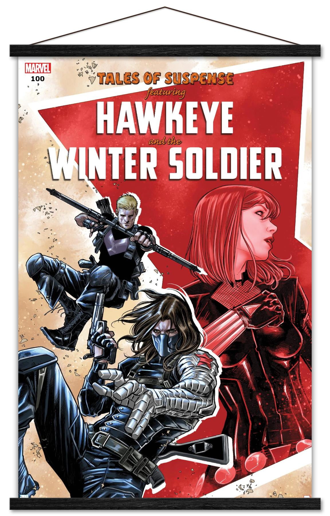 Marvel Comics - Winter Soldier - Tales of Suspense #100 Wall Poster with Wooden Magnetic Frame, 22.375" x 34"