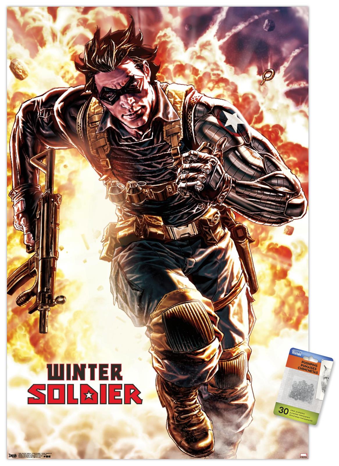 Marvel Comics - Winter Soldier - Winter Soldier #4 Wall Poster with Pushpins, 22.375" x 34"