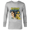 thumbnail image 1 of Marvel Comics Wolverine Classic Logan Retro - Long Sleeve T-Shirt for Men- Customized-Athletic Heather, 1 of 5