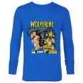 thumbnail image 1 of Marvel Comics Wolverine Classic Logan Retro - Long Sleeve T-Shirt for Men- Customized-Royal, 1 of 5