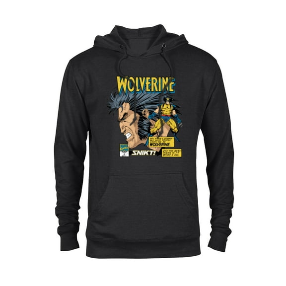 Marvel Comics Wolverine Classic Logan Retro - Pullover Hoodie for Adults- Customized-Black