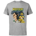 thumbnail image 1 of Marvel Comics Wolverine Classic Logan Retro - Short Sleeve Cotton T-Shirt for Adults- Customized-Athletic Heather, 1 of 5