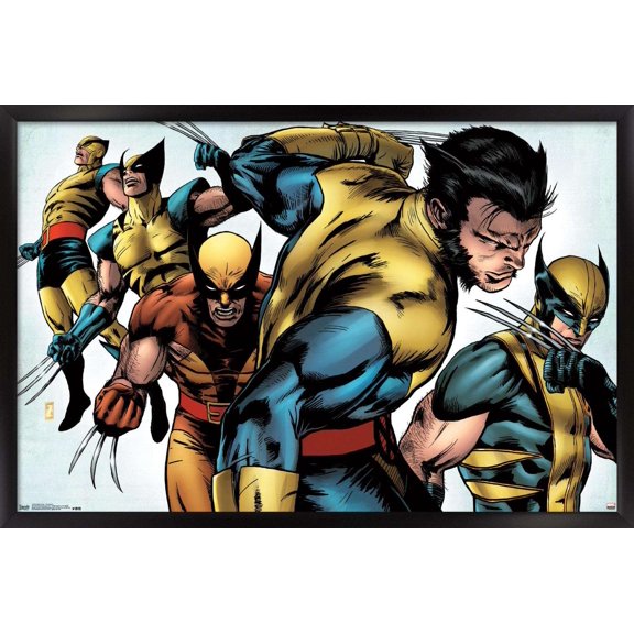 Marvel Comics - Wolverine - Evolution Wall Poster, 14.725" x 22.375", Framed