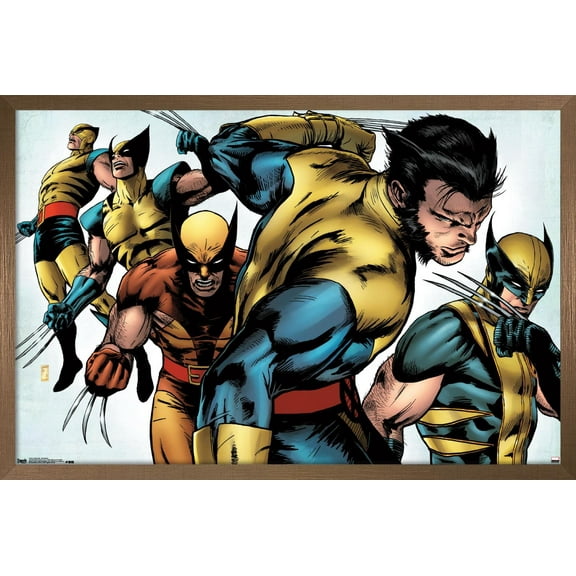 Marvel Comics - Wolverine - Evolution Wall Poster, 14.725" x 22.375", Framed