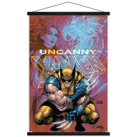 Marvel Comics - Wolverine Jean Grey - Uncanny X-Men #19 Wall Poster with Wooden Magnetic Frame, 22.375" x 34"