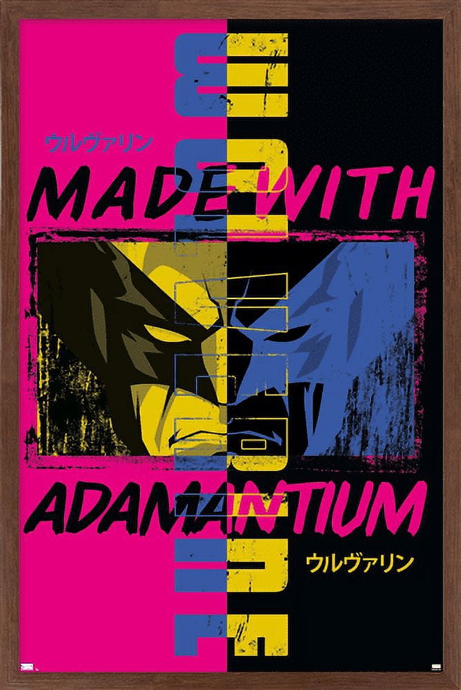 Marvel Comics - Wolverine - Made With Adamantium Wall Poster, 14.725" x 22.375", Framed