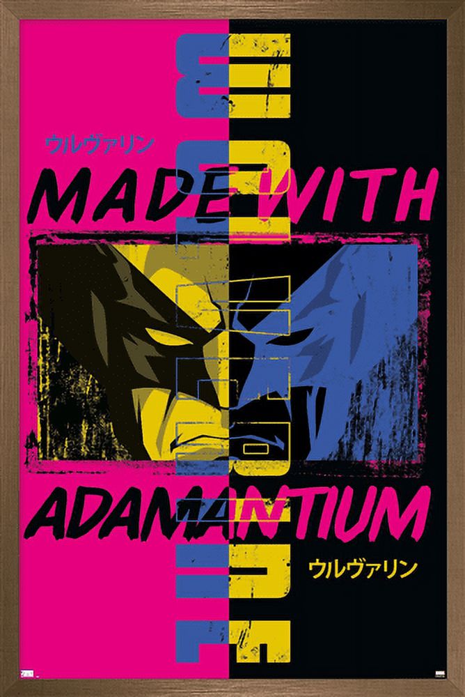 Marvel Comics - Wolverine - Made With Adamantium Wall Poster, 22.375" x 34", Framed