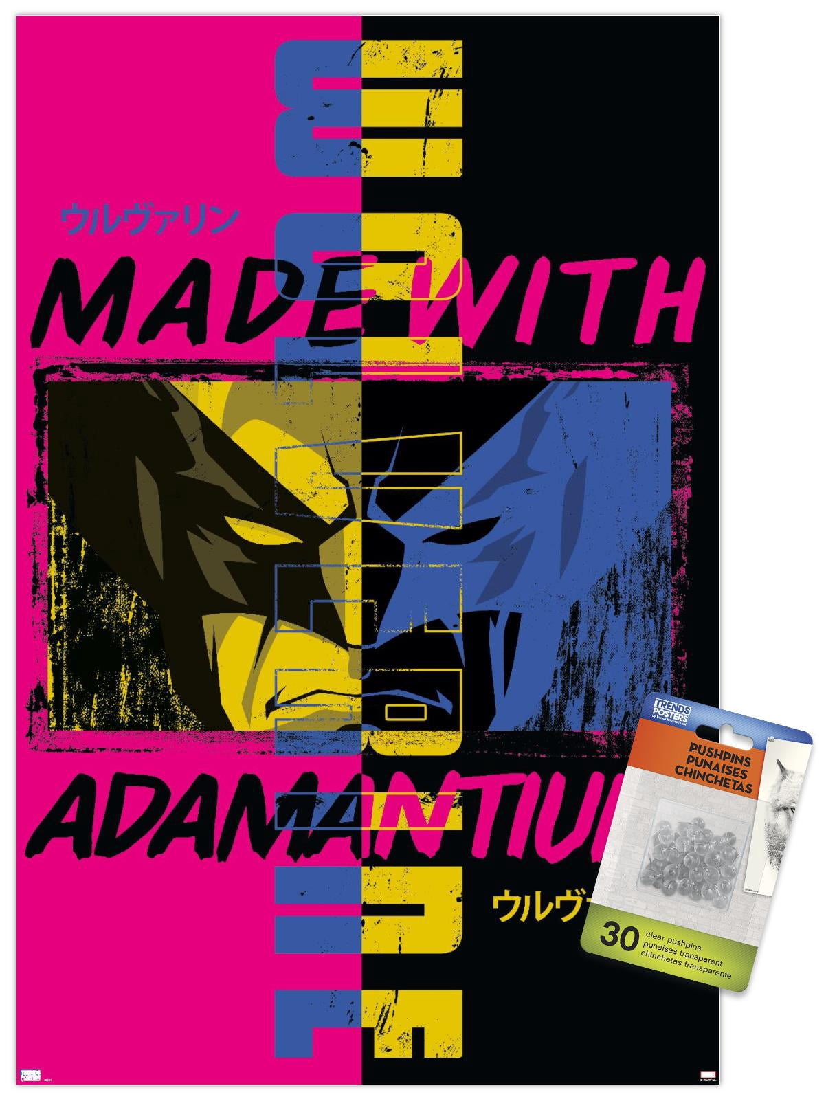 Marvel Comics - Wolverine - Made With Adamantium Wall Poster with Pushpins, 14.725" x 22.375"