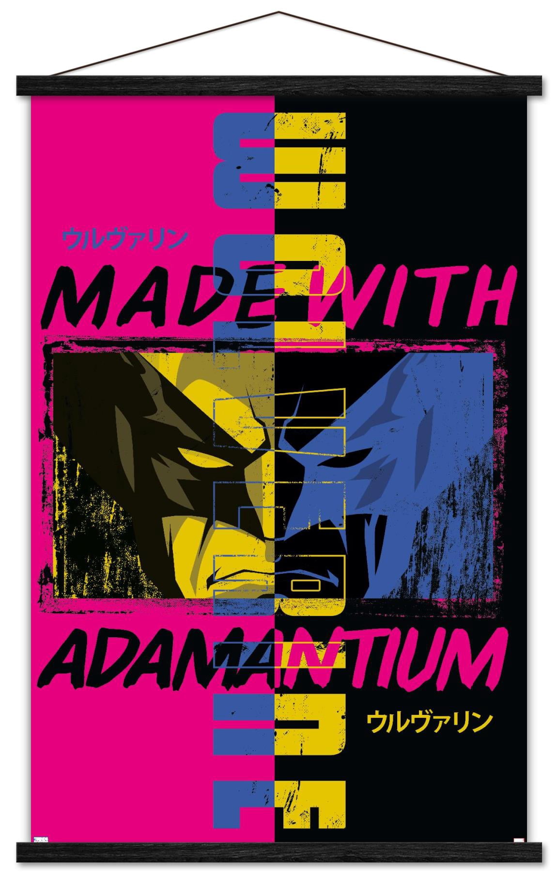 Marvel Comics - Wolverine - Made With Adamantium Wall Poster with Wooden Magnetic Frame, 22.375" x 34"